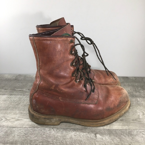 Vintage Irish Setter Sport Upland Work Mens Hunting Brown Leather Boots Sz 10.5